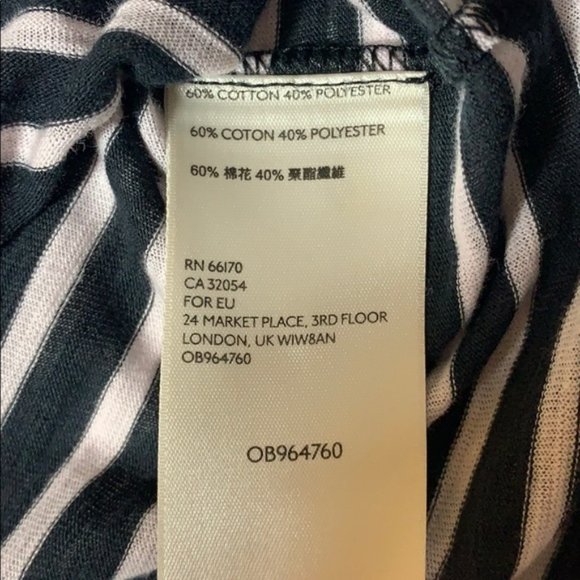 NWT Free People Night Sky Stripe T Shirt Black - Picture 10 of 10